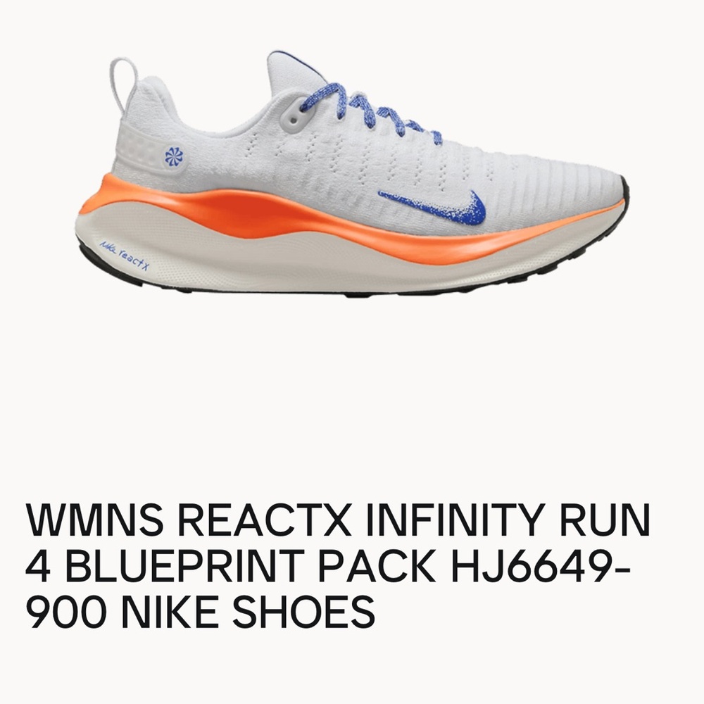 Nike React Infinity Run 4 - White and Orange
